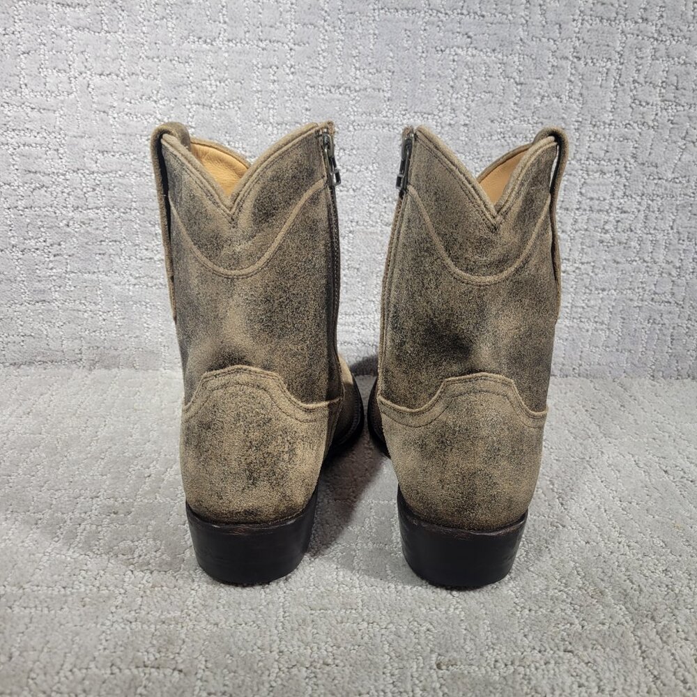 Tecovas The Dean Men's Size US 8EE Taupe Suede Side Zip Western Boots - Picture 4 of 10